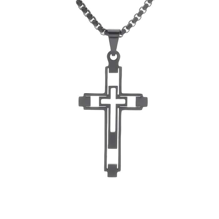1 Piece Black Jesus Theme Pendant