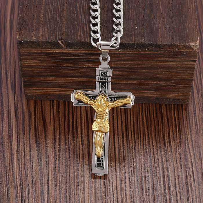 1 Piece Silvery Jesus Theme Pendant