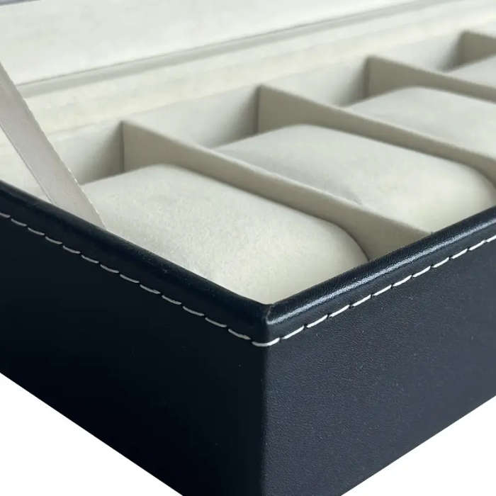 A large-capacity exquisite gift box with 6 slots for removable watch pillows, suitable for displayin