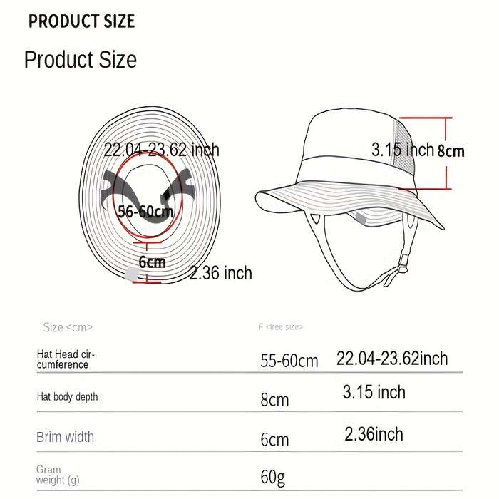 1pc Wide Brim Sun Protection Hat Foldable Outdoor Hiking Fishing Cap Quick-Drying Surfing Fis
