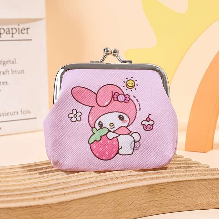 1pc Compact Sanrio Bag Easy to Carry Kitty Kuromi Wallet Fun Coin Pouch Cute Storage Bag Coin C