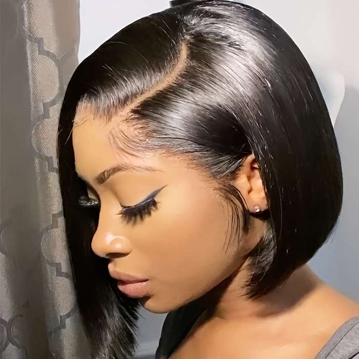 1Pc Black 35.56cm Fashion Design Wig