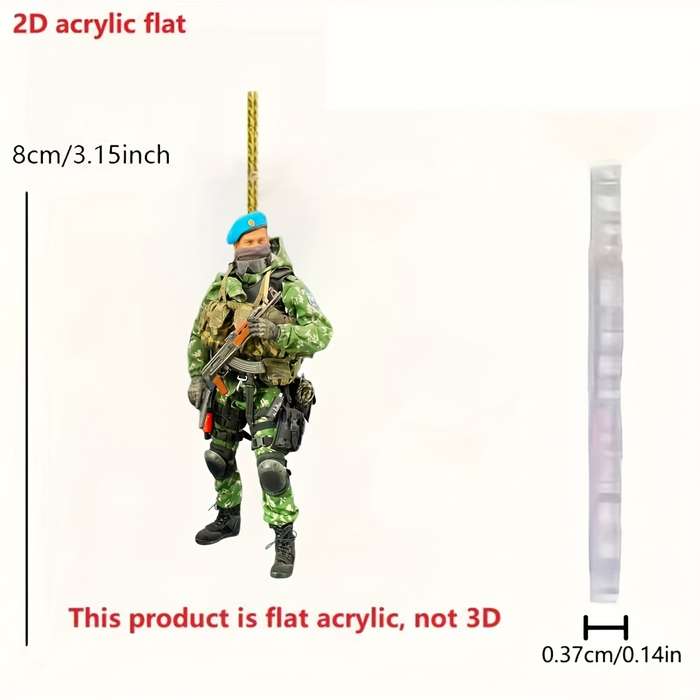 1pc 2D Flat   Acrylic One specialized  acrylic pendant for special forces soldiers