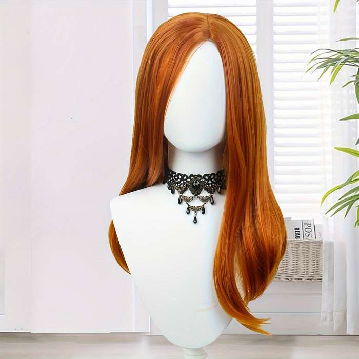 1Pc Orange A215 55.88cm Fashion Design Wig