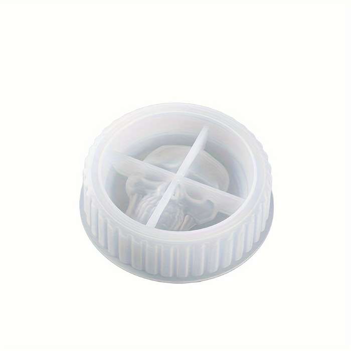 1pc DTOHO 1pc 3D Skull Head Silicone Mold 8.89 cm for Ashtray Jewelry Storage Epoxy Resin Plas
