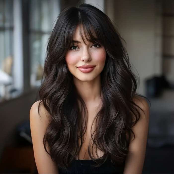 1Pc Dark Brown 40.64cm Fashion Design Wig