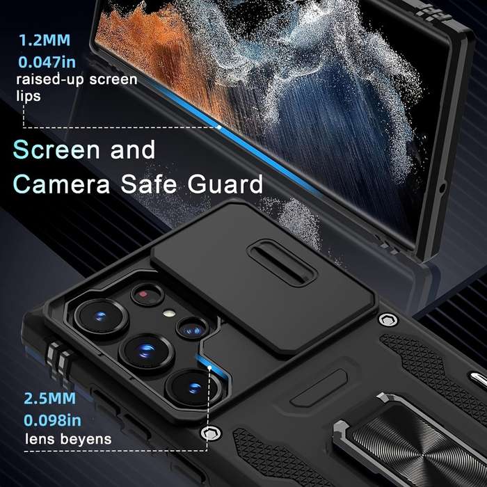 1pc Black For Samsung Galaxy S25 Ultra Phone Cases