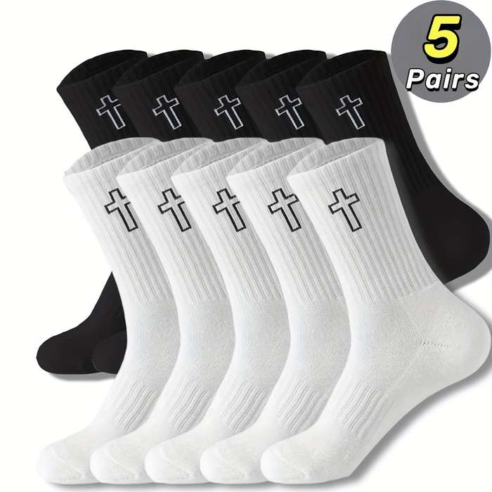 5 Pairs Of Mixed One Size High Elastic Socks