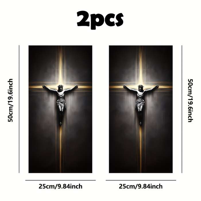 2pcs 25cm50cm Jesus Christian Themed Stickers