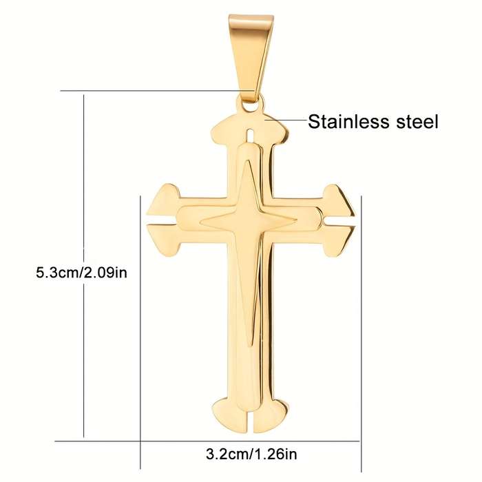 1 Piece Pendant Add Chain 60cm Jesus Theme Pendant