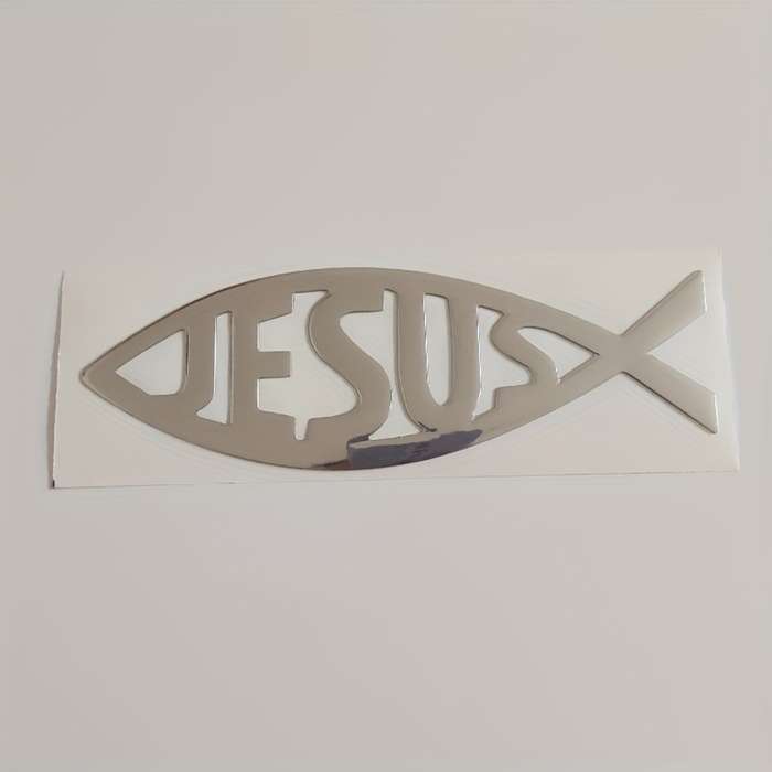 1pc  silvery  Jesus Christian Themed Stickers