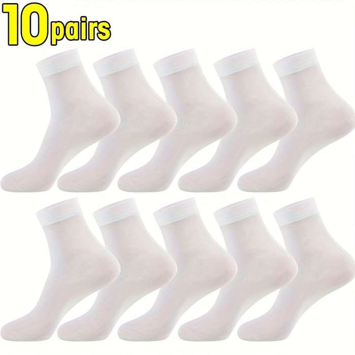 10 Pairs Blue One Size High Elastic Socks