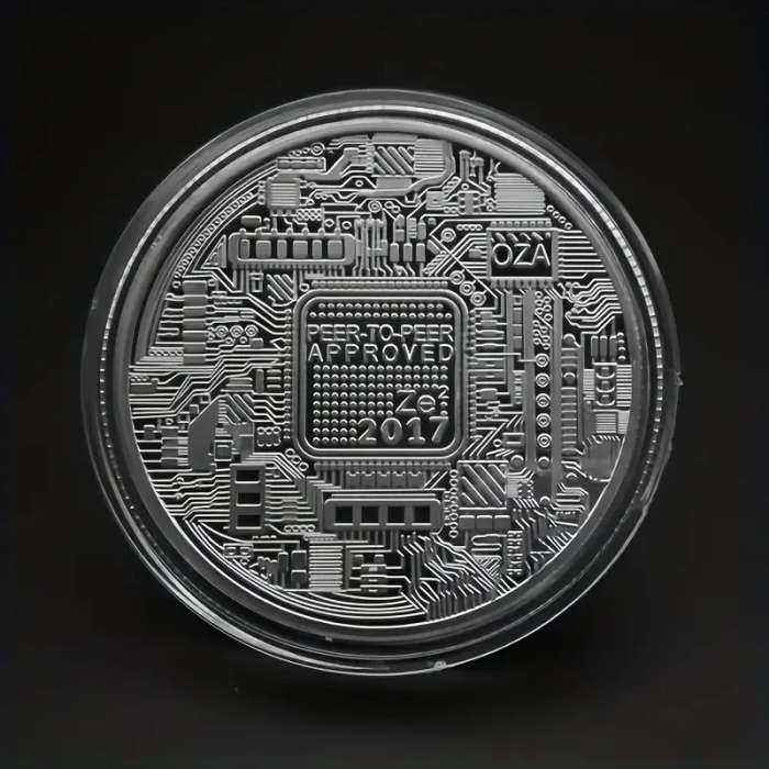 New Bitcoin Coin with Capsule 40MM Wide