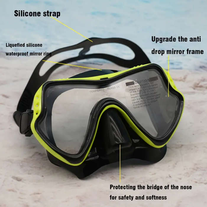 1pc Professional Snorkeling Dive Mask Set Anti-Fog Leak-Proof Dry Adult Snorkeling Goggles