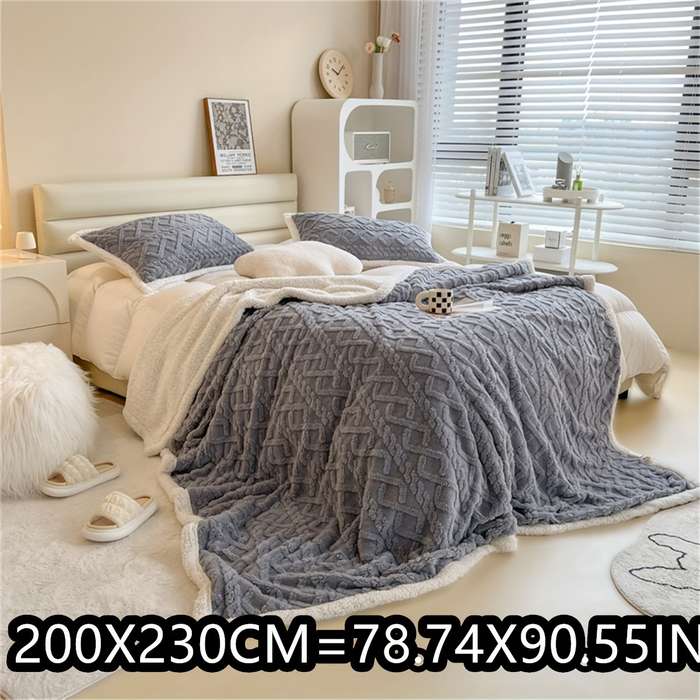 1ps Blanket Color Gray Square size 200x230cm