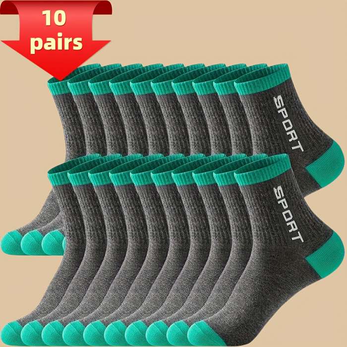 Sock 10 Pairs Light Gray  One Size