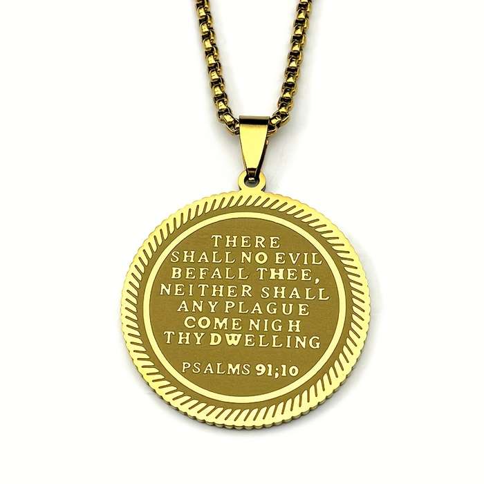 1 Piece Golden Jesus Theme Pendant