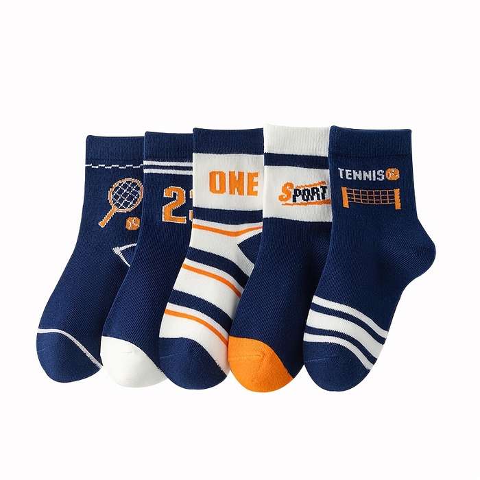 10 Pairs Mixed Colors  6 To 8Y High Elastic Socks