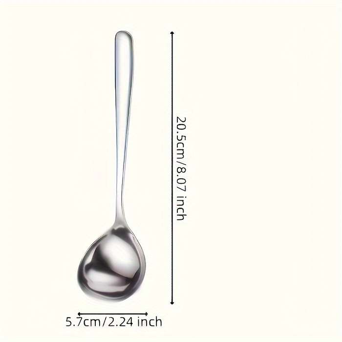 2pcs Stainless Steel Serving Spoons with Long Handles Durable Porridge Soup Hot Pot Spoons P