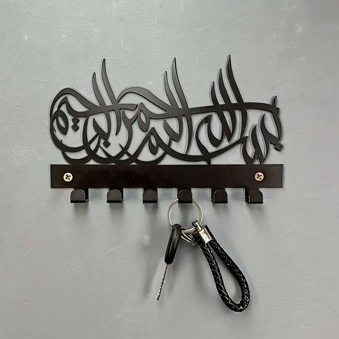 1pc Fashion Metal Decorative Hook 6pcs Powder Coated Wall Mount Easy Install for Indoor Decorat