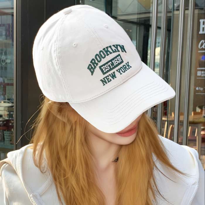 1pc Brooklyn NY Embroidered Baseball Cap Unisex Polyester Cotton Blend Lightweight Breathable Spo
