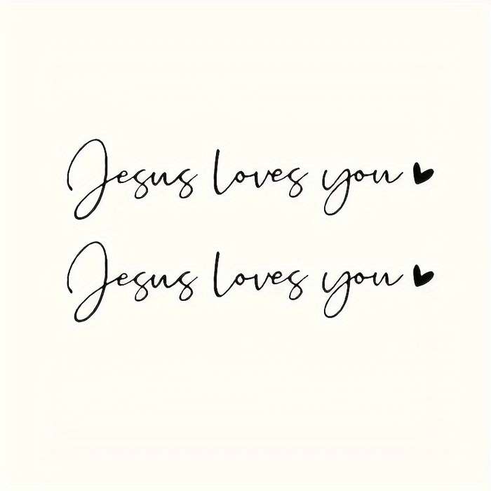 1pc White Jesus Christian Themed Stickers