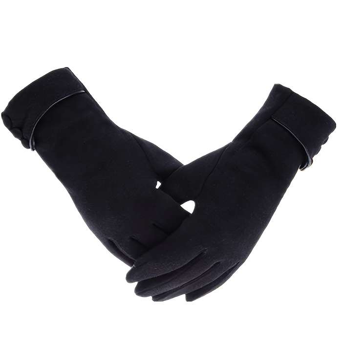 1 Pair Khaki Warm Gloves