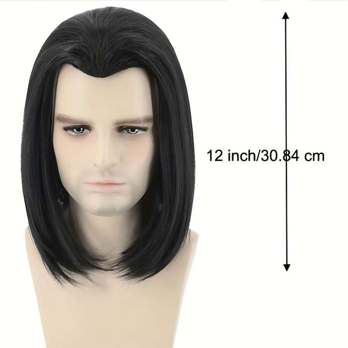 1Pc Black 30.48cm Fashion Design Wig