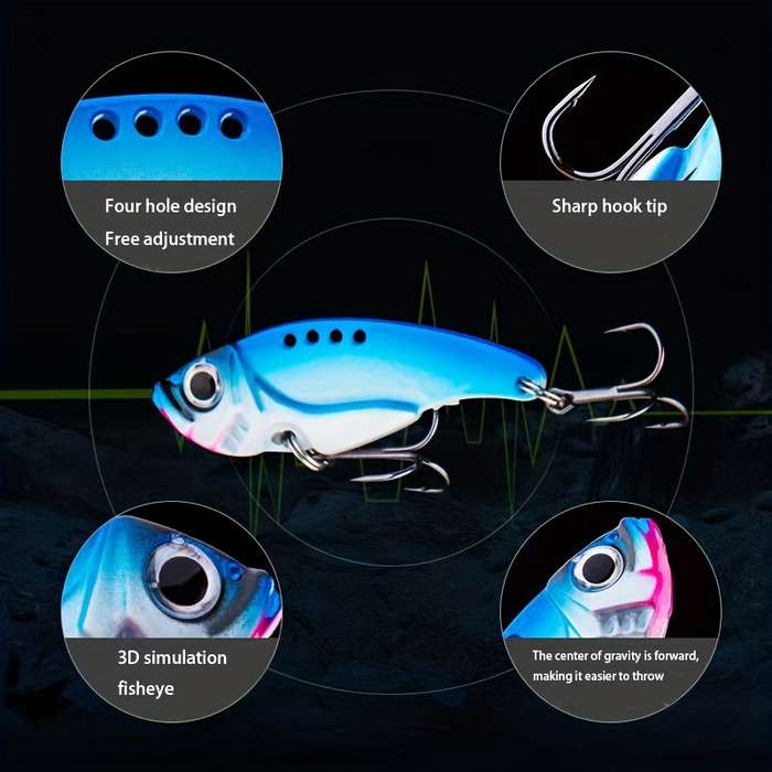 1pc 15g Golden VIB Vibrating Fishing Bait