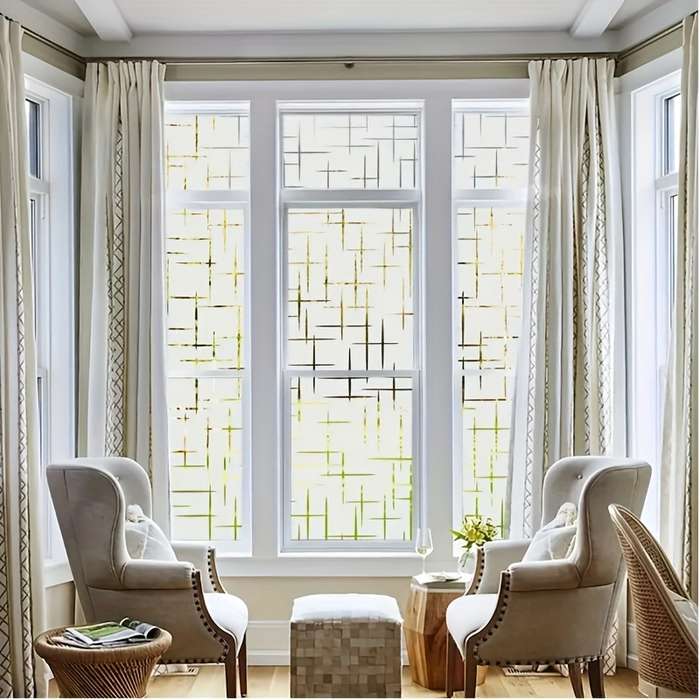 1pc 45cmx200cm 17.7inx78.7in Material PVC Door And Window Stickers