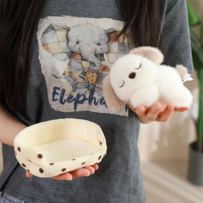 1pc Cute Animal And Bird Nest Plush Toy Dog