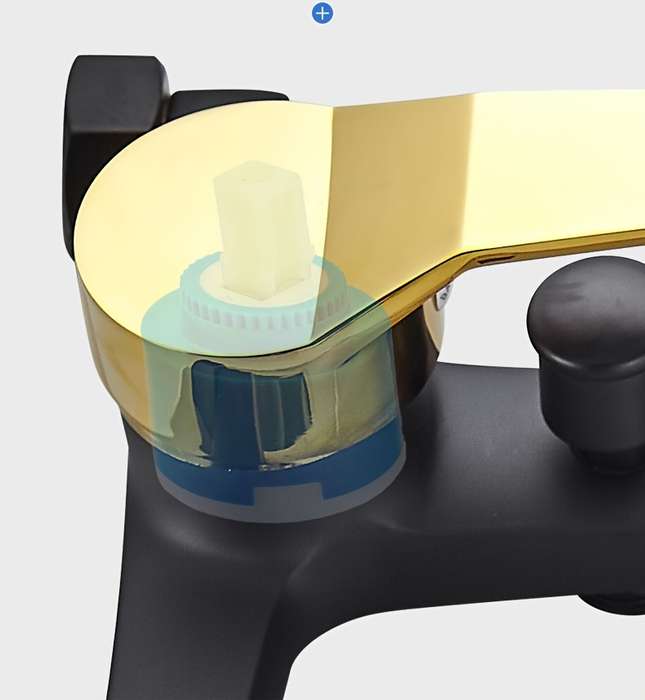 1PC Black Golden Bathtub Faucet
