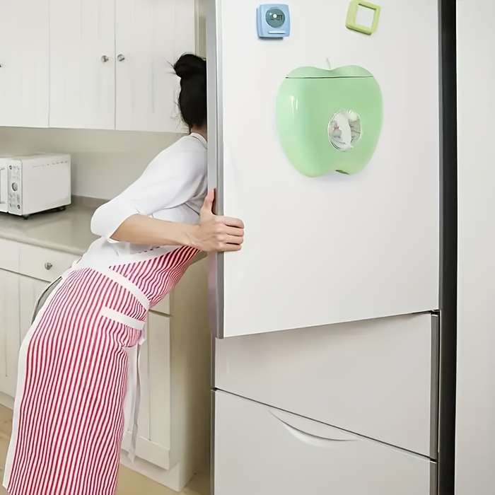 1pc Multipurpose Apple-Shaped Wall-Mounted Storage Organizer for Plastic Wrap and Food Covers