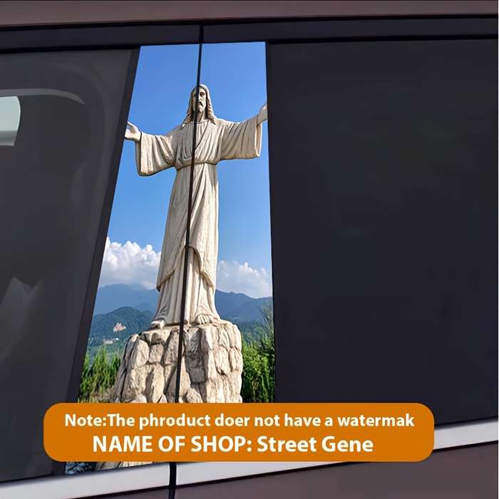 Luxury 2PCS Set   Left And Righ Jesus Christian Themed Stickers