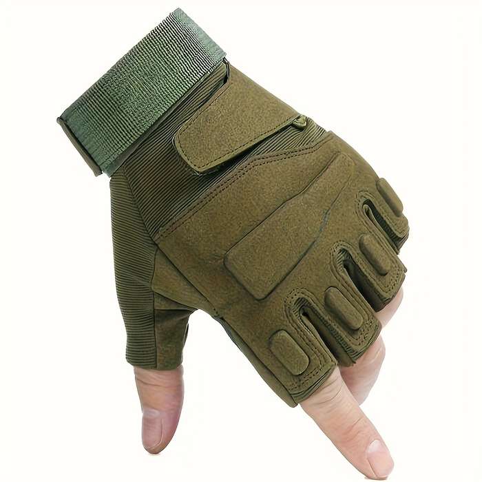 1 Pair Khaki Warm Gloves