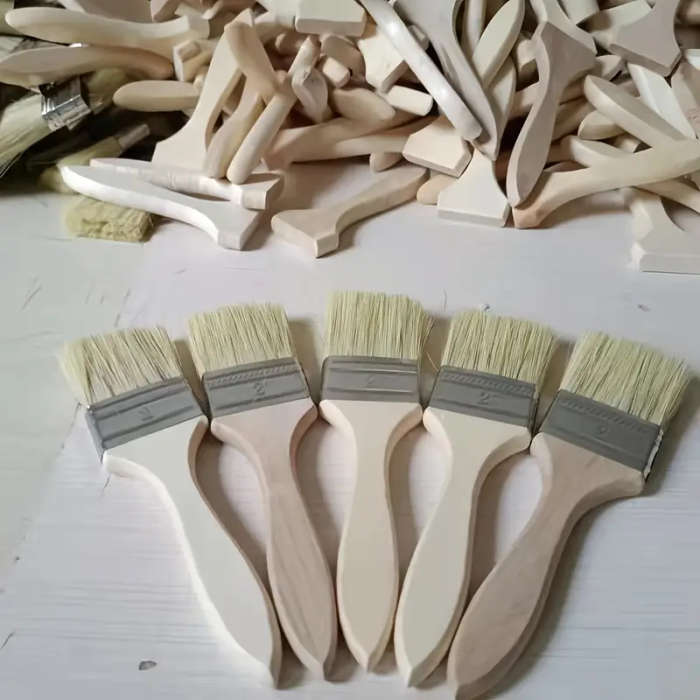 15 Pieces Wooden Paint Brushes with Gourd Handles