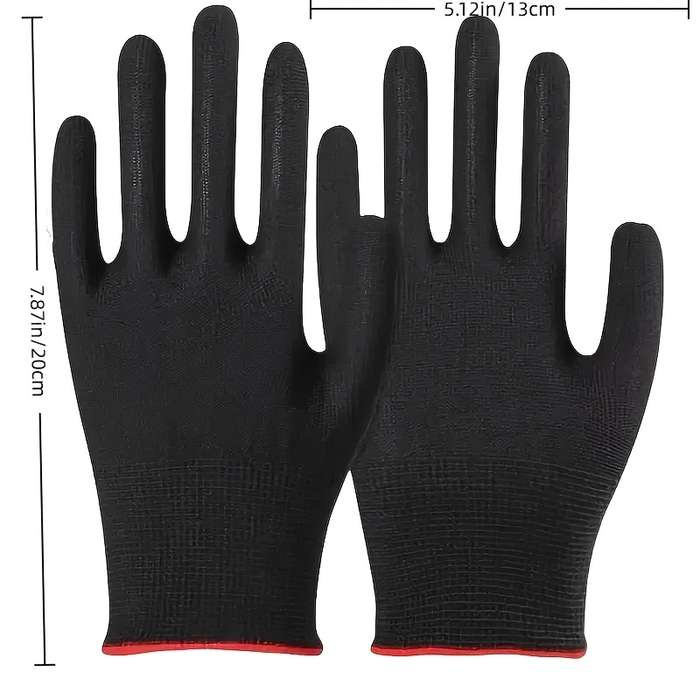 6 Pairs White Multi Purpose Work Gloves