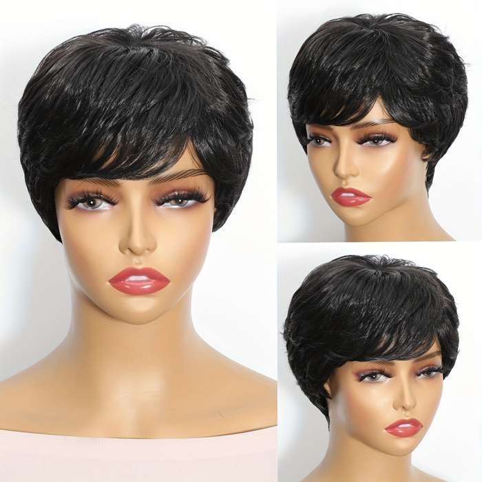 1Pc Black 10.16cm Fashion Design Wig