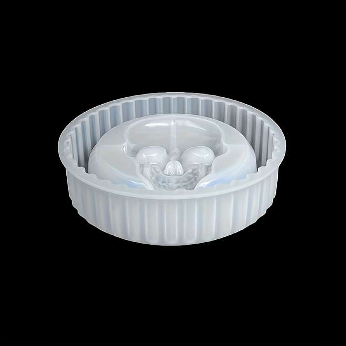 1pc DTOHO 1pc 3D Skull Head Silicone Mold 8.89 cm for Ashtray Jewelry Storage Epoxy Resin Plas