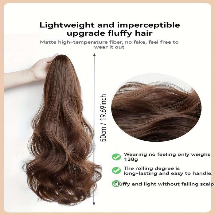 1Pc Brown Black 50.8cm Fashion Design Wig