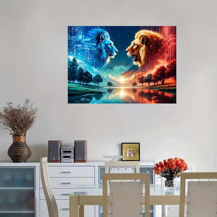 1000pcs Lion Puzzle Challenging DIY Brain Teaser Cardboard Jigsaw Vibrant Colors