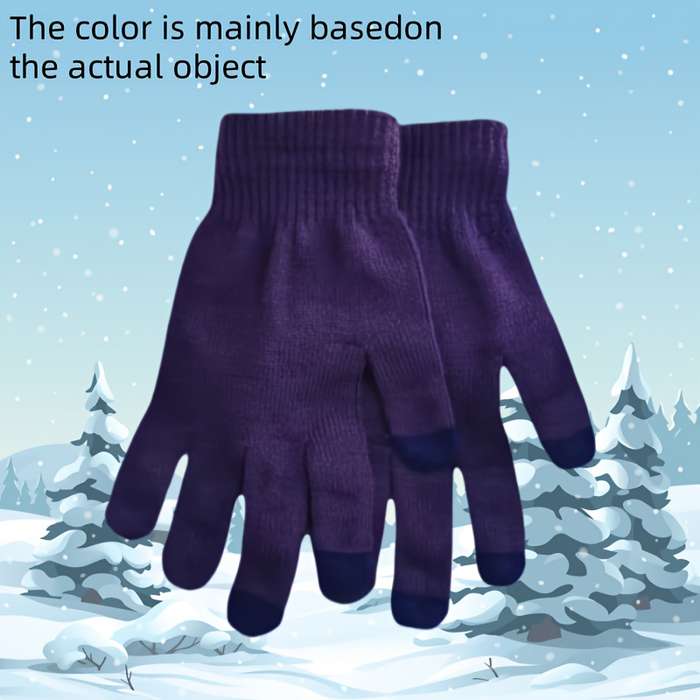 1 Pair Yellow Warm Gloves
