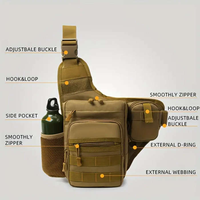 1pc Leisure Crossbody Bag For Travel Climbing Camping Color sent randomly
