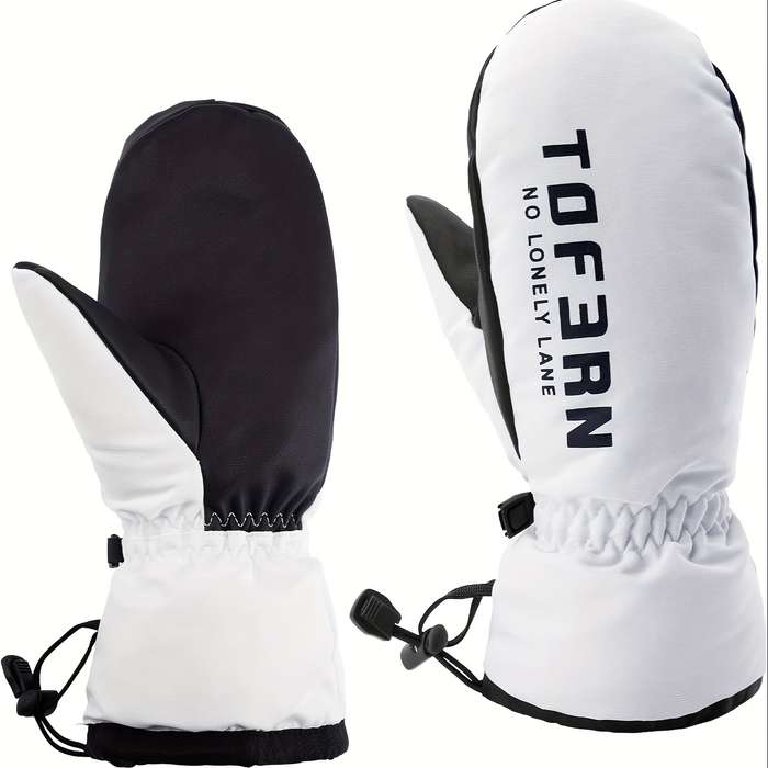 1 Pair White Size M Warm Gloves
