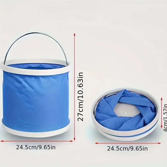1pc Collapsible Camping Fishing Bucket 11L Foldable Durable Water Bucket For Car Washing Fishing Boa