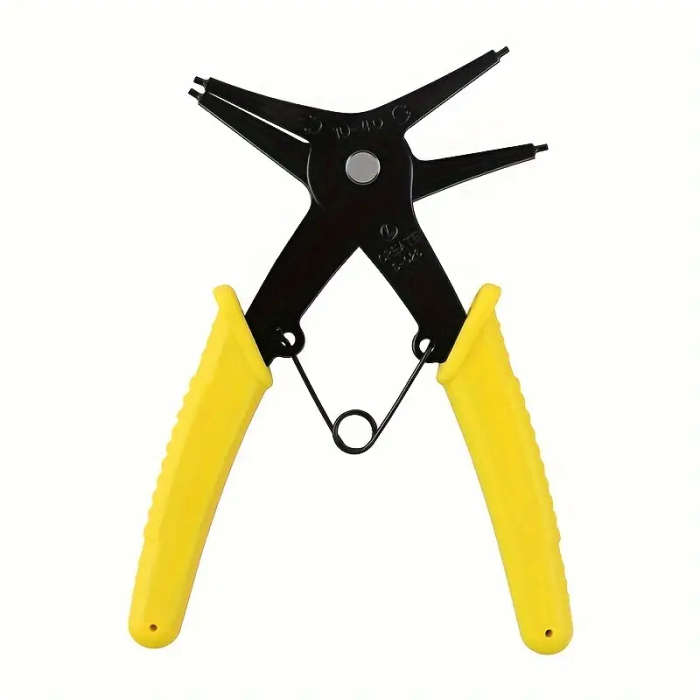 1pc 2in1 Snap Ring Pliers Dual-Purpose Multi-Functional Metal Tool for Indoor Outdoor Use