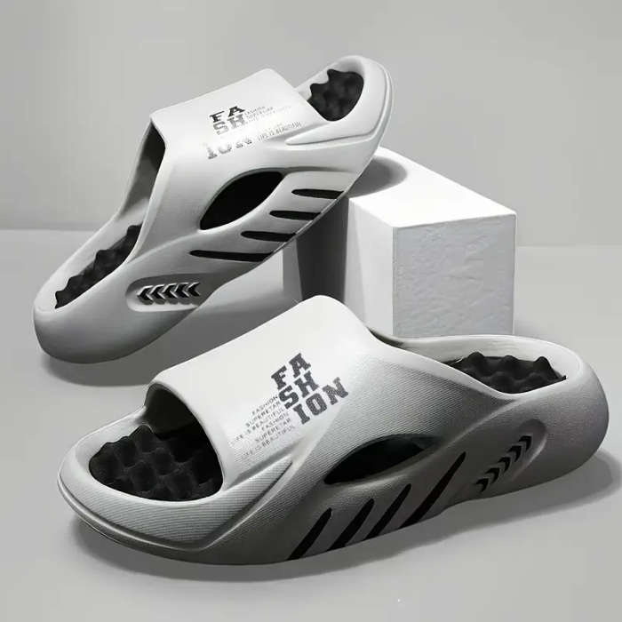 Fashion Slippers White And Green 38-39