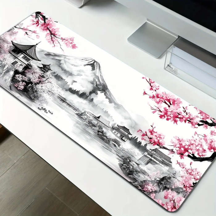 1pc 30x80cm Japanese Cherry Blossom Fuji Mountain Mouse Pad Computer Mouse Pad