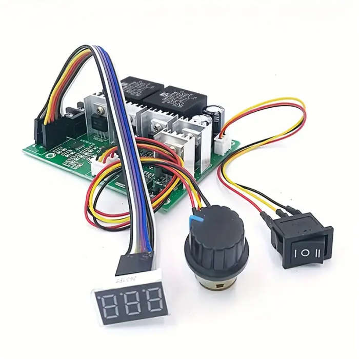 1pc 60A 0-100% Adjustable DC Motor Speed Controller with LED Digital Display PWM Regulator for 10V-2