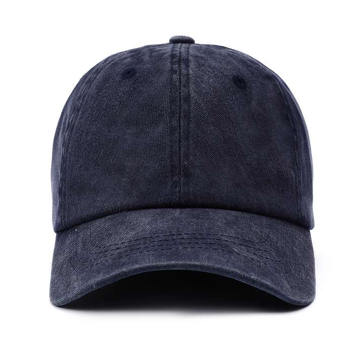 1pc Unisex Cotton Baseball Cap with Cartoon Giraffe Print Adjustable Washed Sun Hat Lightweig